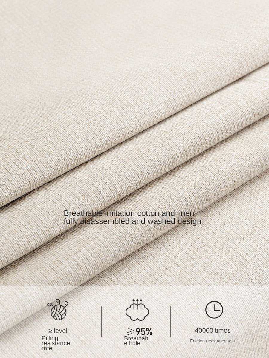 Fabric Modern White Down Sofa+