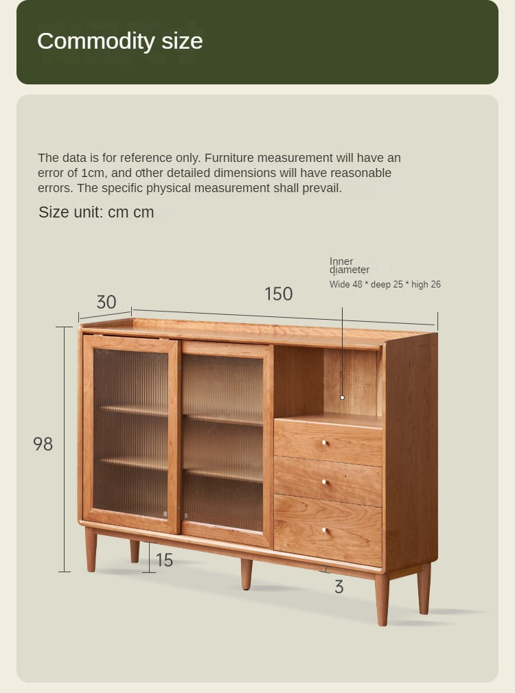 Cherry Solid Wood Middle Ages Ultra-thin Kitchen Sideboard