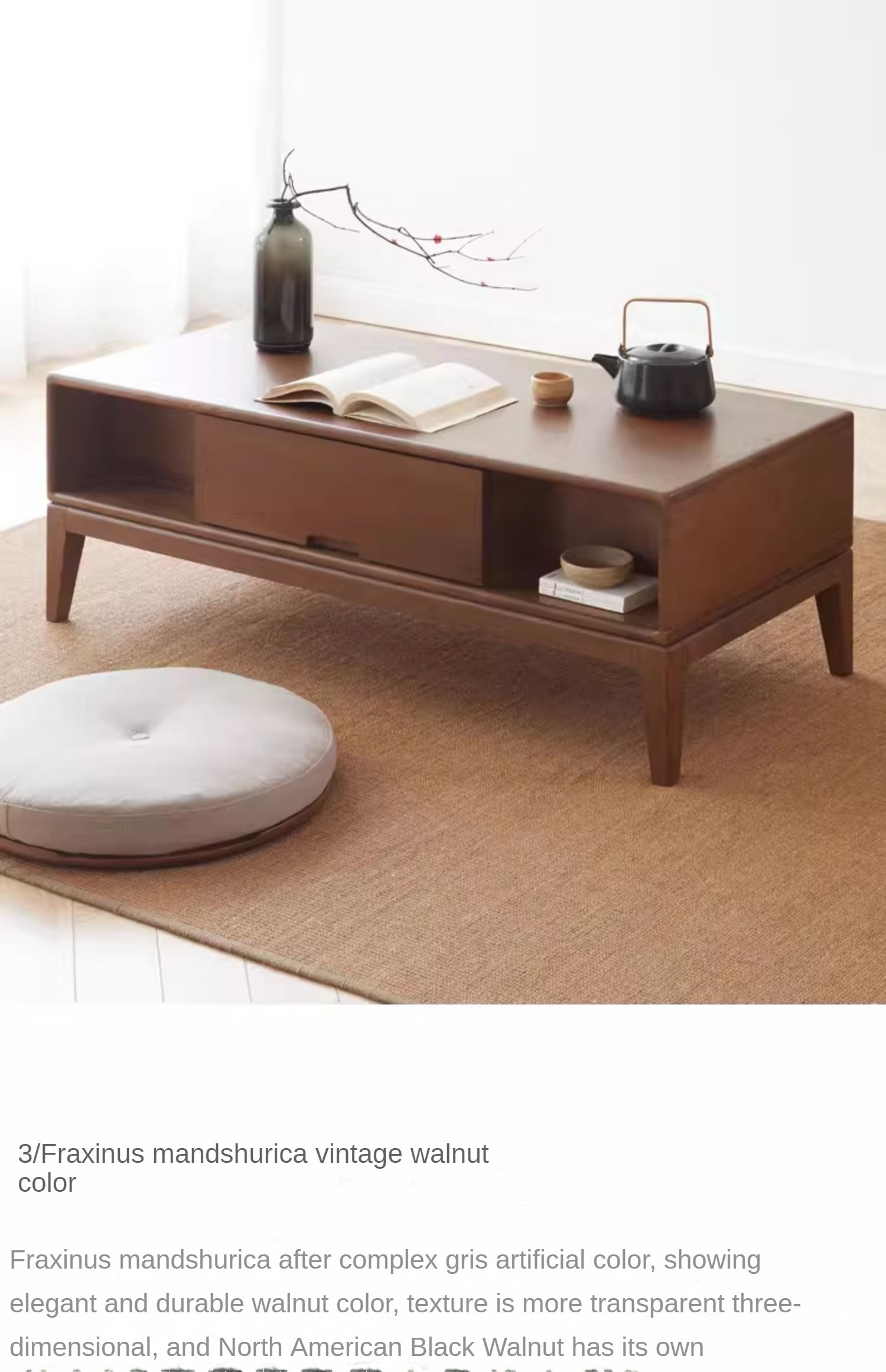 Ash solid wood new style modern Nordic coffee table