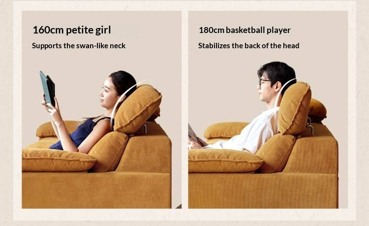 Deep Seat Sofa with Adjustable Headrest
