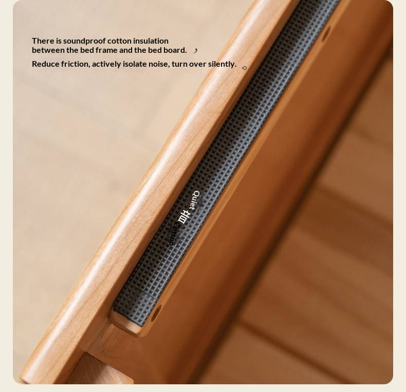 Cherry Solid Wood Storage Bed with Side Storage Drawers