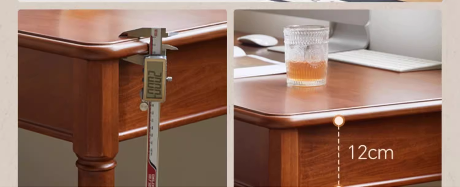 Poplar Solid Wood Medieval Style Desk