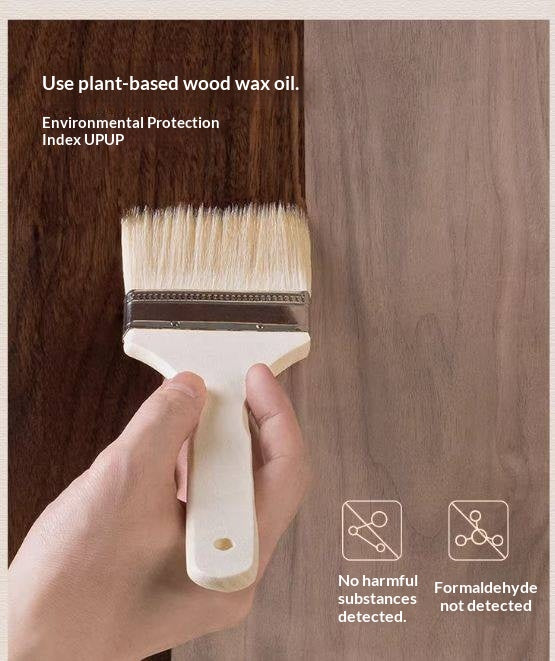 Black Walnut Solid Wood Folding Dining Table with Rock Plate Round Top