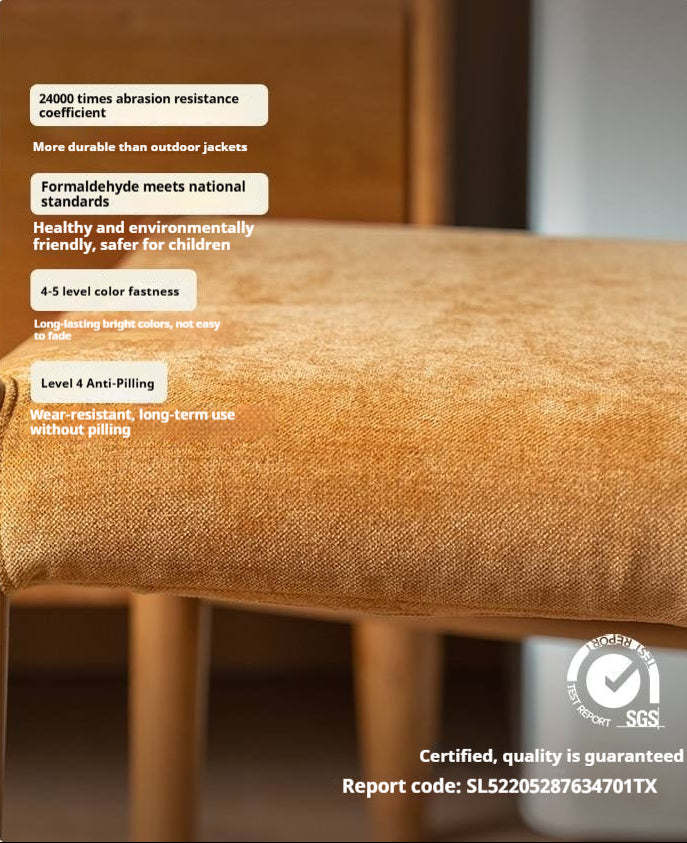 Set 4 pcs Cherry, Ash Solid Wood Artistic Retro Style Dining Chair