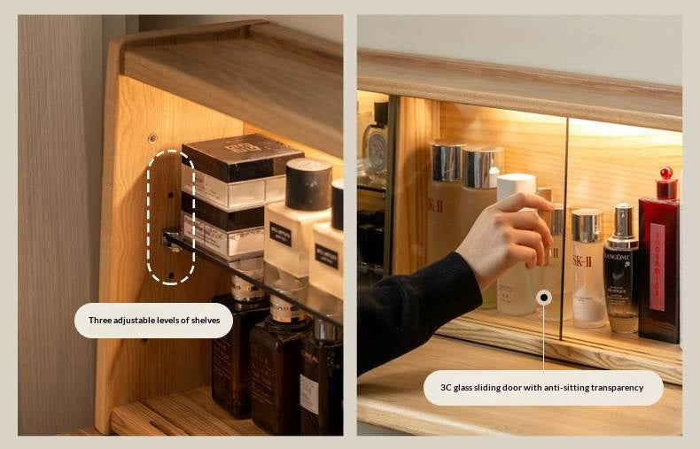 Ash Solid Wood Modern Minimalist Vanity Table