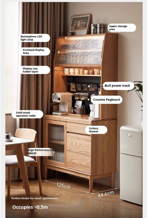 Oak Solid Wood Modern Sideboard