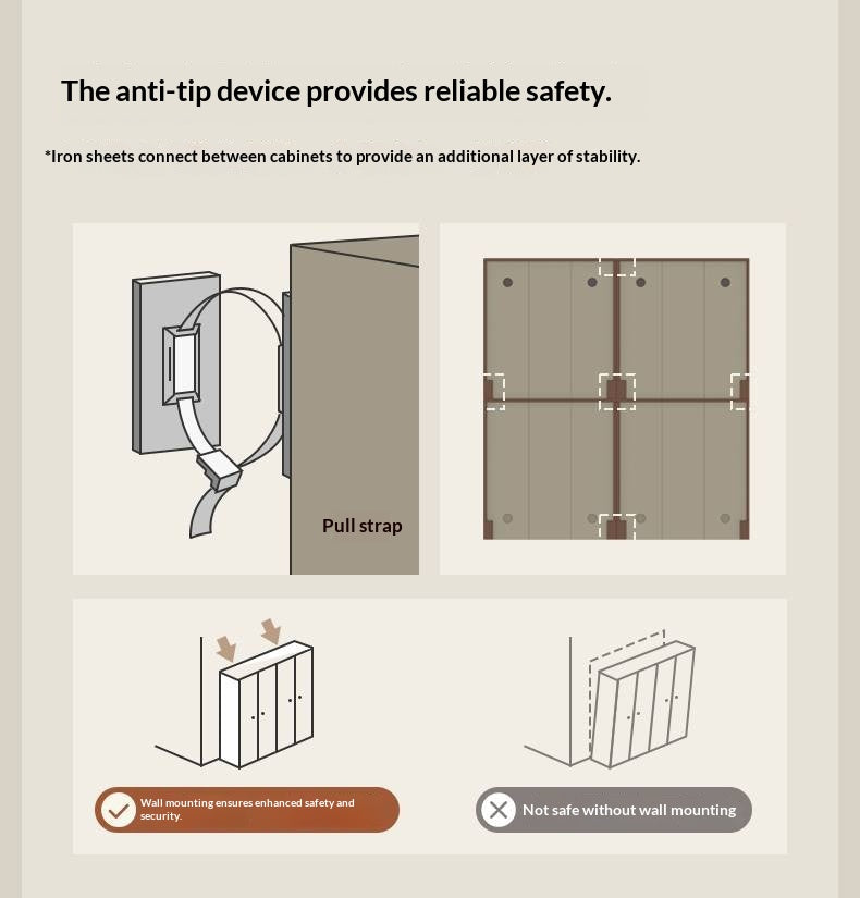 Black Walnut, Sandalwood Solid Wood Modern Style Wardrobe