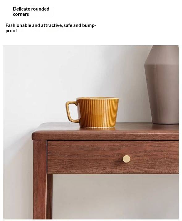 Black Walnut, Solid Rubberwood, Oak Solid Wood Side Table