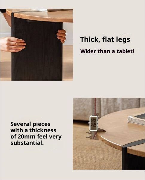 Ash Solid Wood Wabi Sabi Style Creative Coffee Table