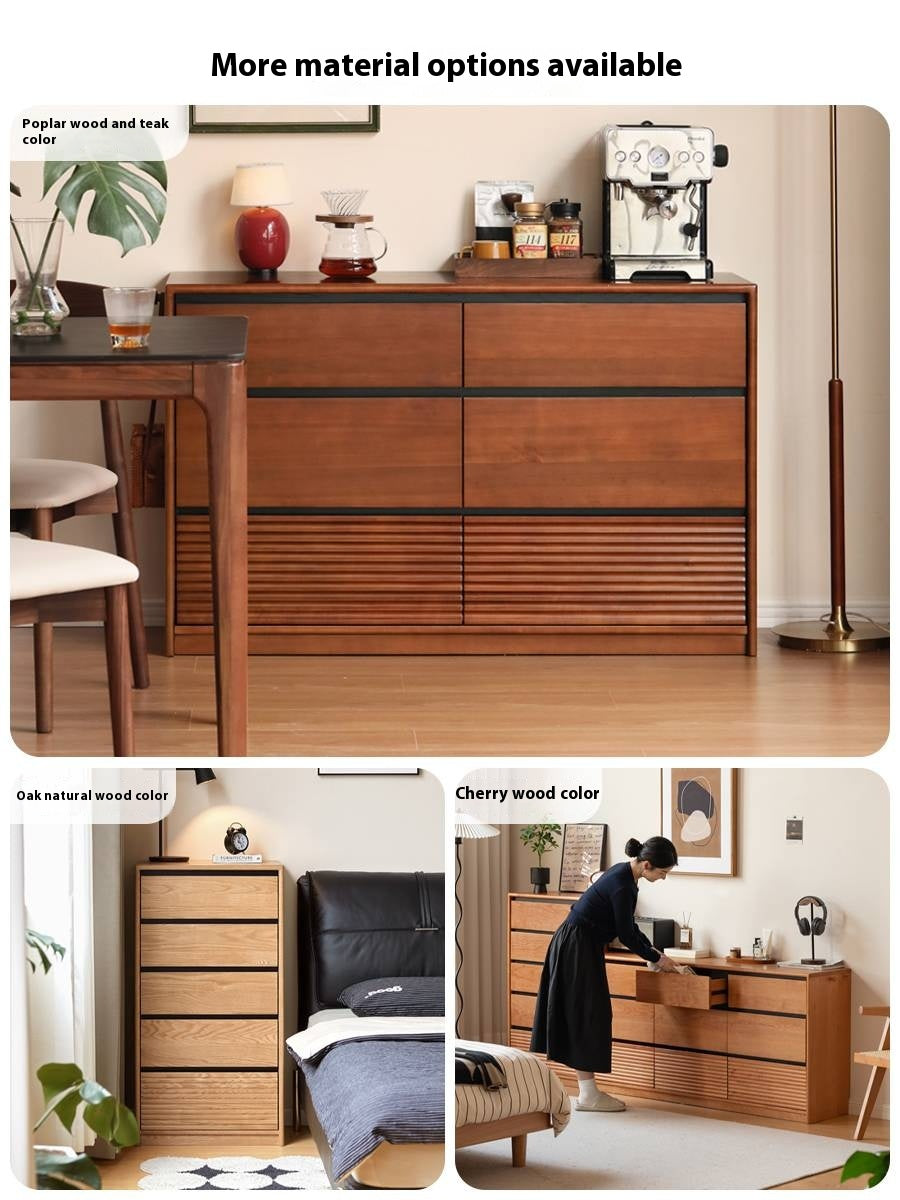 Black Walnut Solid Wood Italian Light Luxury Drawer