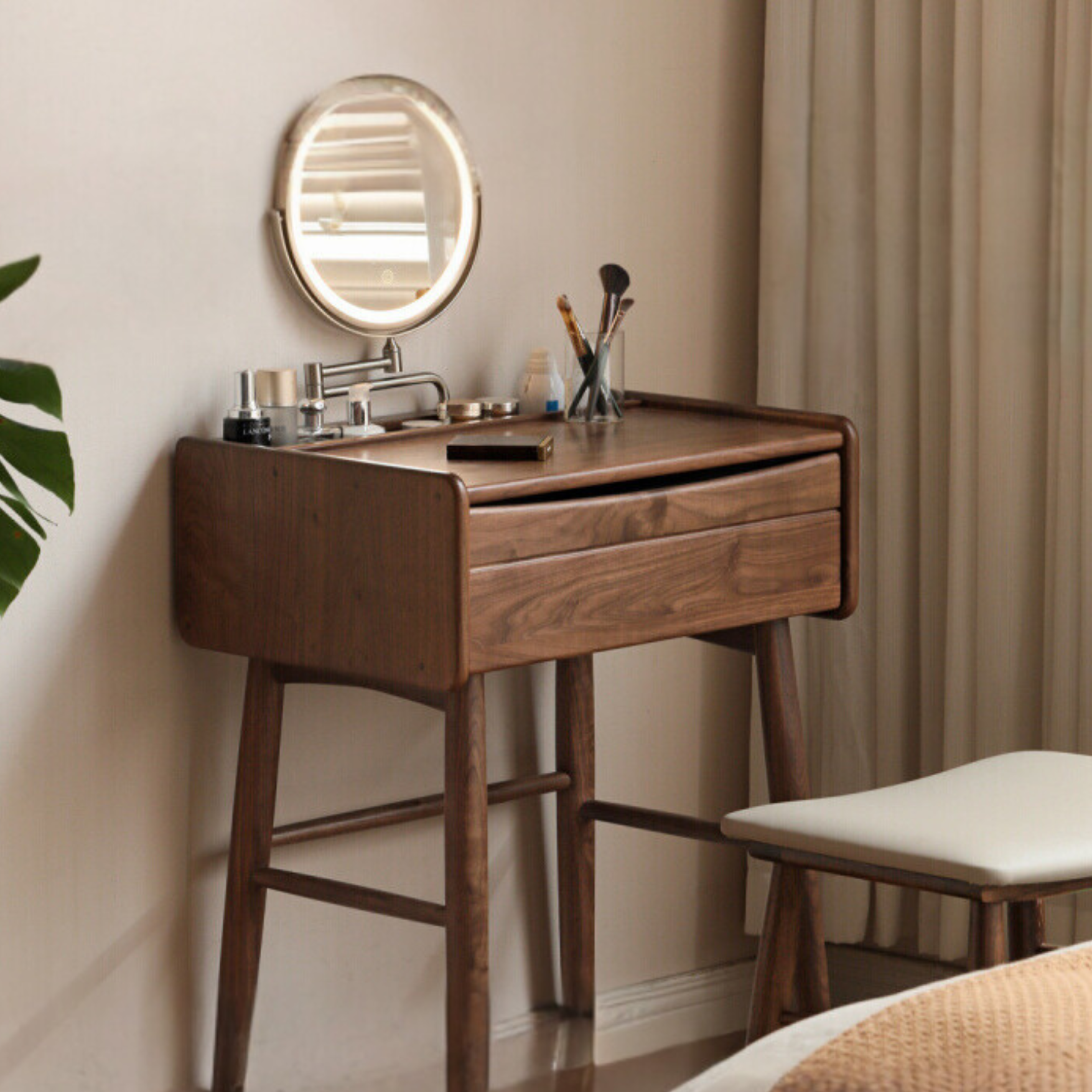 Black walnut Solid Wood Dressing Table