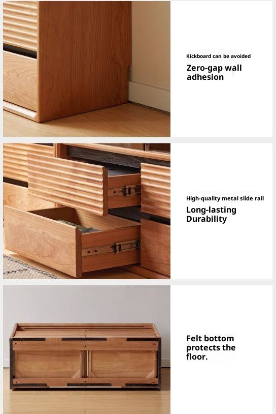 Cherry Solid Wood Floor Standing Bookcase