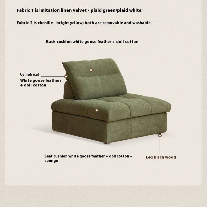 Modular Fabric Sofa – Modern Casual Free Combination Sofa Tofu Block Design