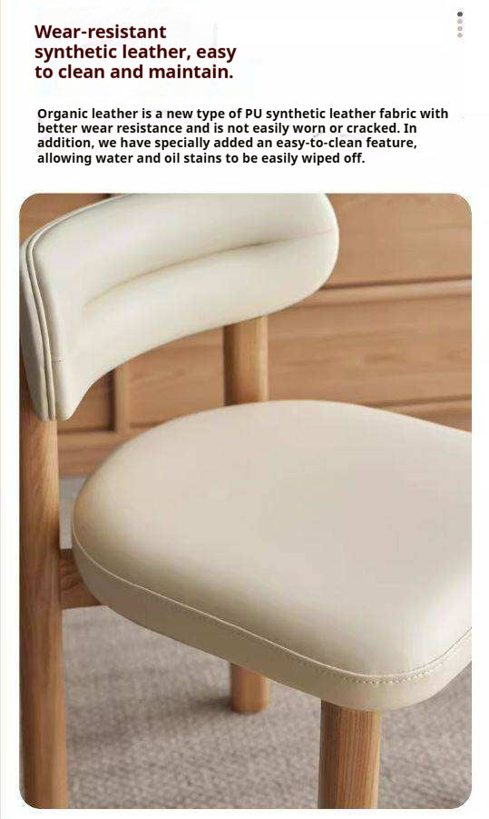 Ash, Red Oak Solid Wood Modern Style Makeup Chair