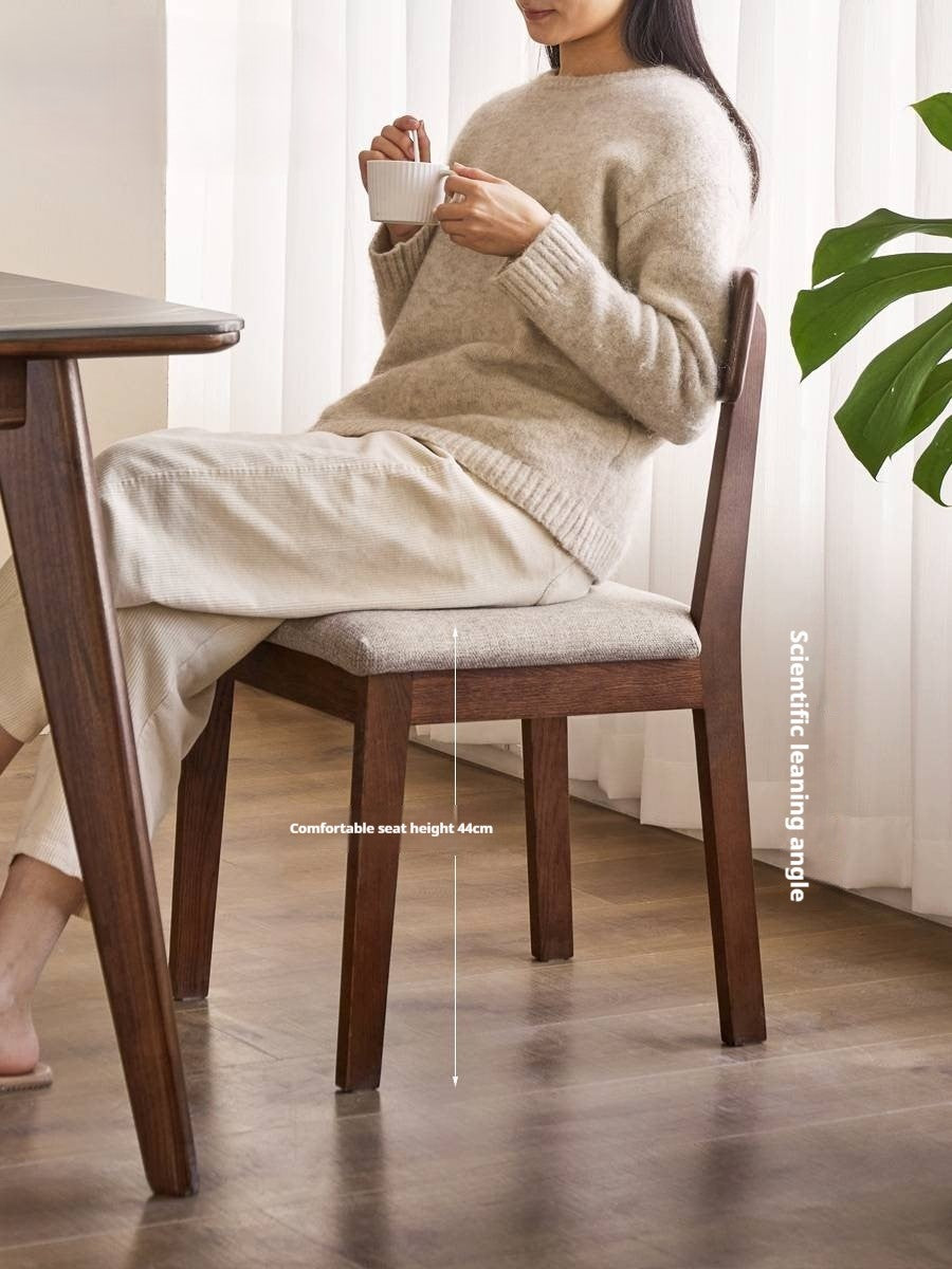 Set 4 pcs Black Walnut, Ash, Oak, Solid Rubberwood Chair