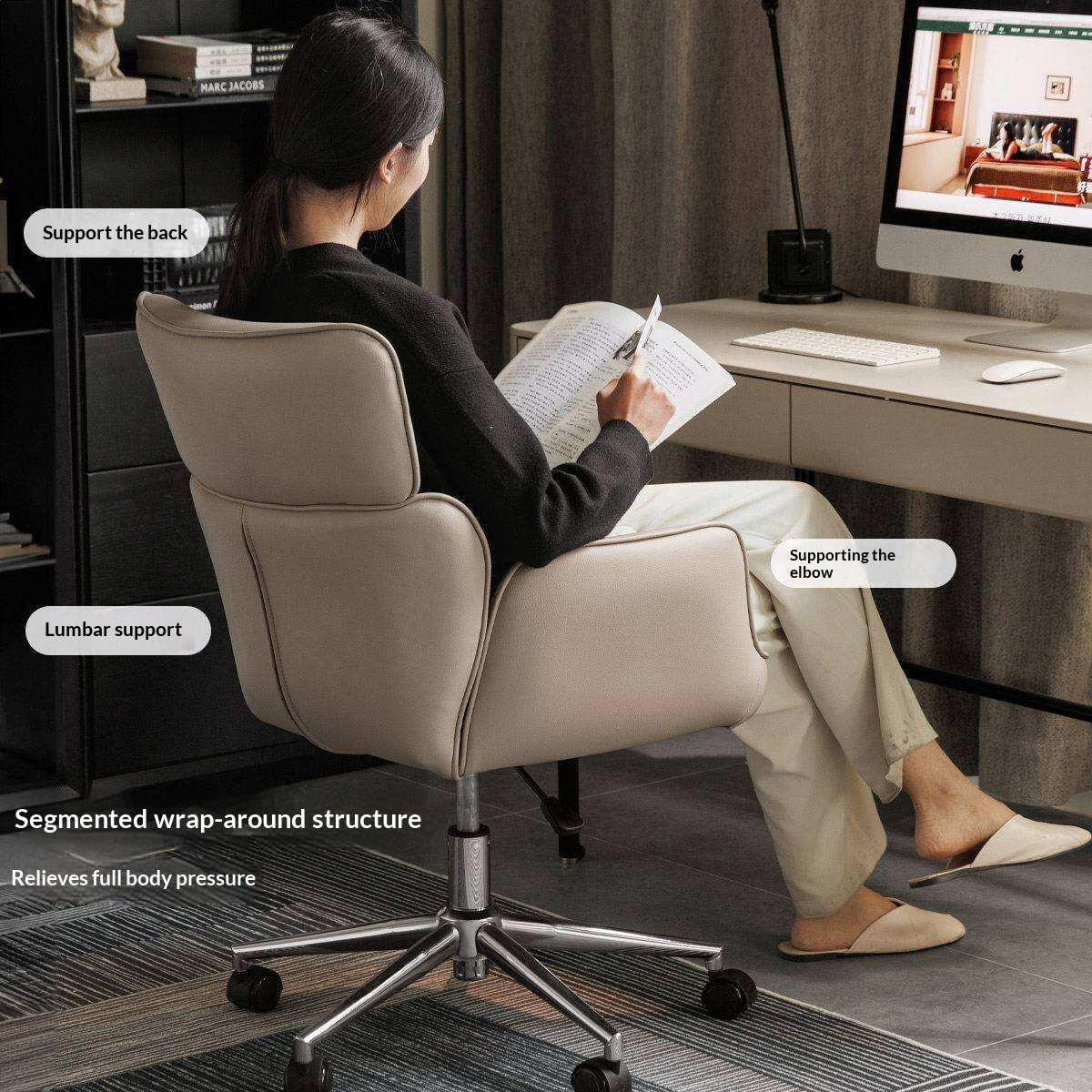 Organic Leather Lift Office Chair