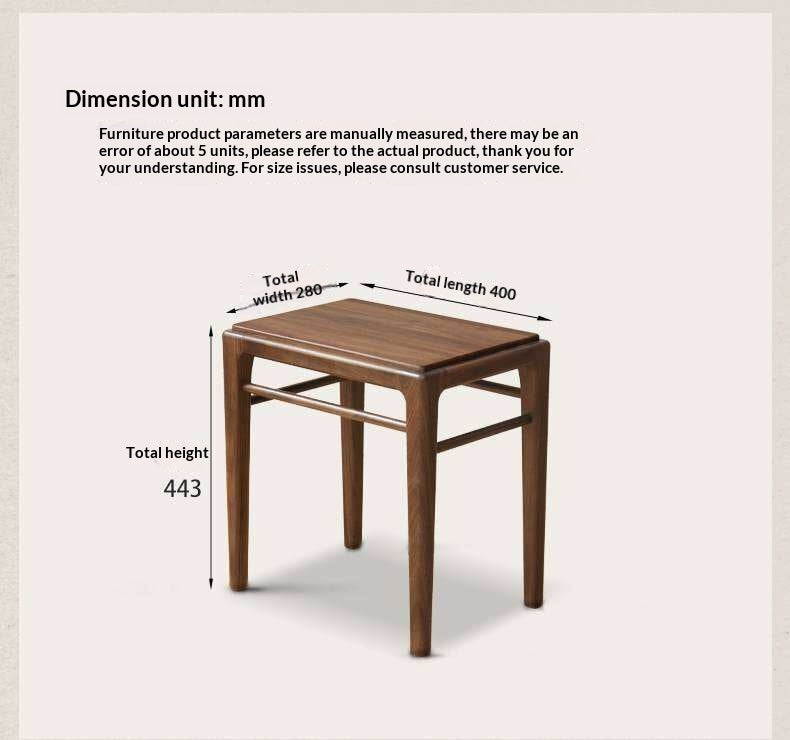 ASh Solid Wood Makeup Stool