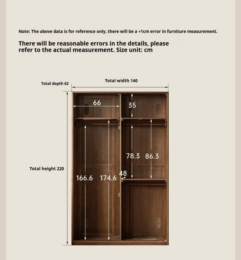 Oak Solid Wood Fluted Sliding Door Wardrobe