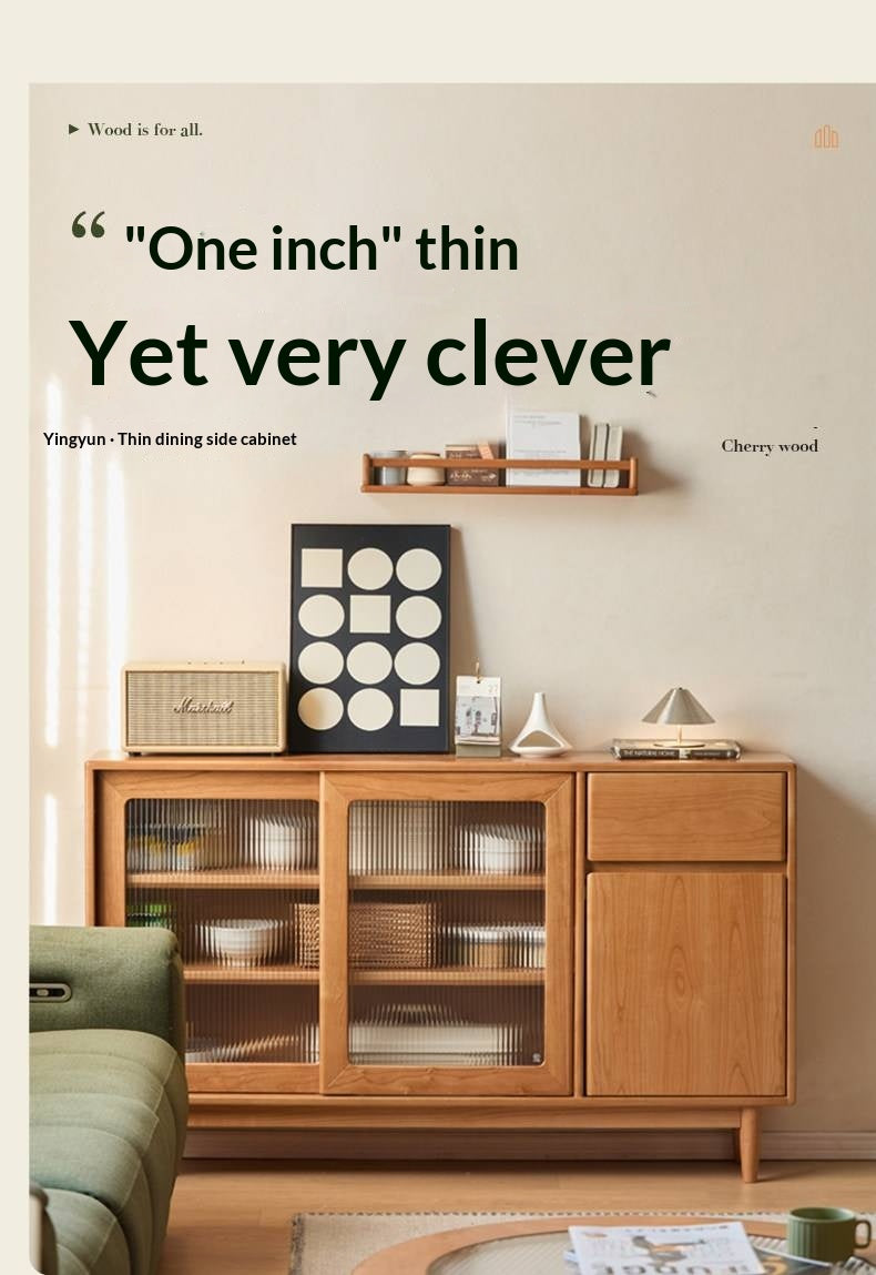 Cherry Solid Wood Ultra-thin Sideboard