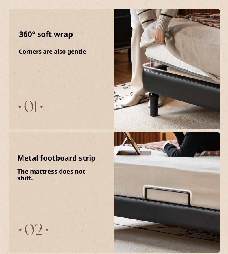 Fabric Soft Velvet Bed French Retro Style