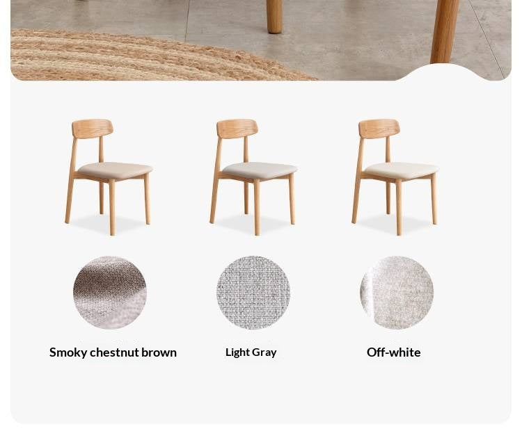 4 pcs set - Black Walnut, White Ash, Ach, Oak, Cherry, Solid RubberWood Dining Chair