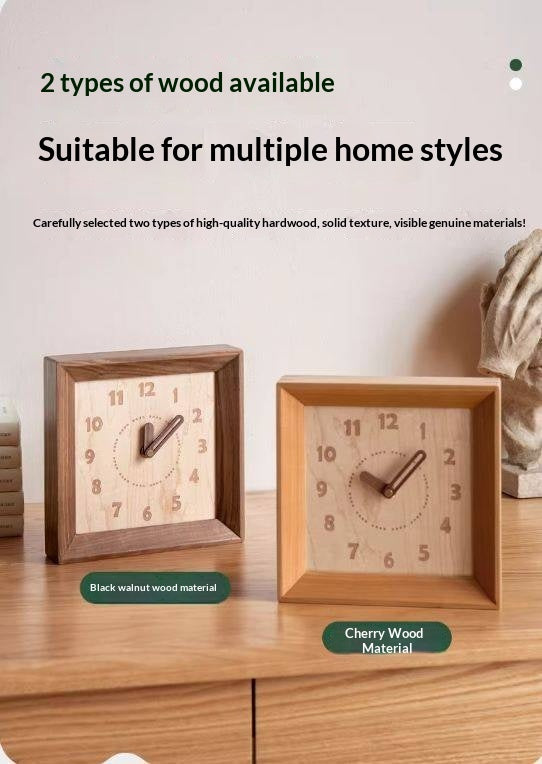 Cherry, Black Walnut Solid Wood Silent Movement Wall Clock