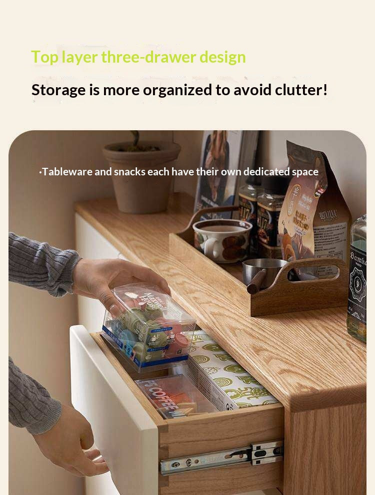 Oak Solid Wood Ultra-thin Sideboard