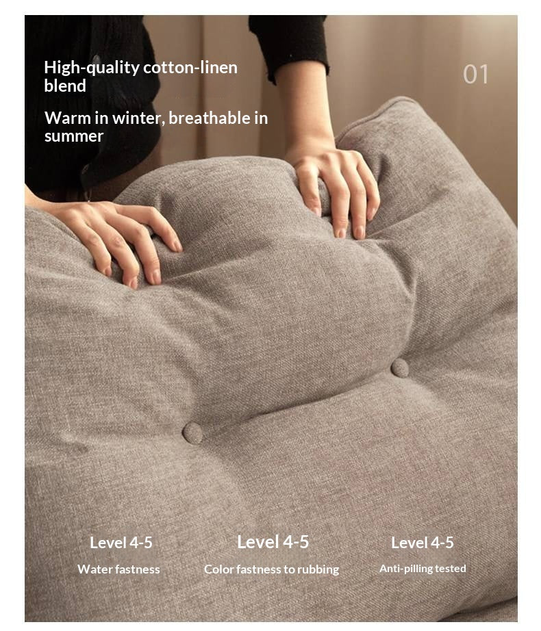 Armless Folding Sofa Bed with Wood Legs