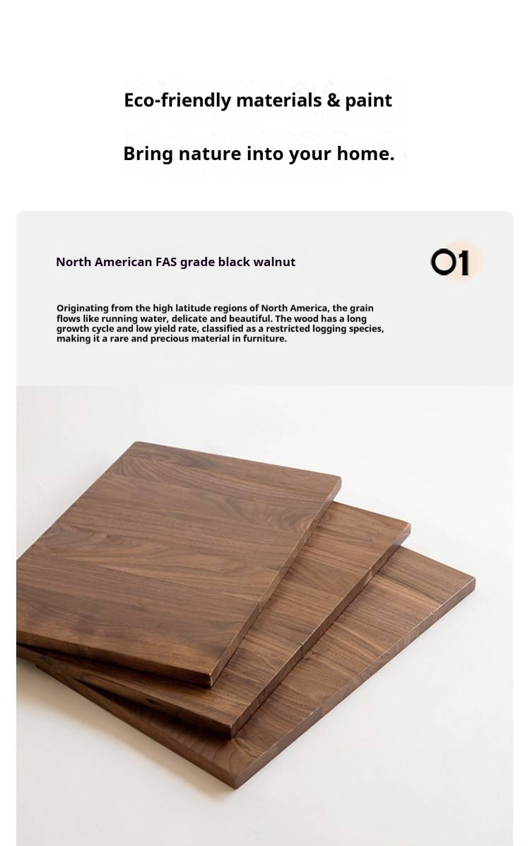 Black Walnut, Ash Solid Wood Floor Splicing Floor TV Cabinet.