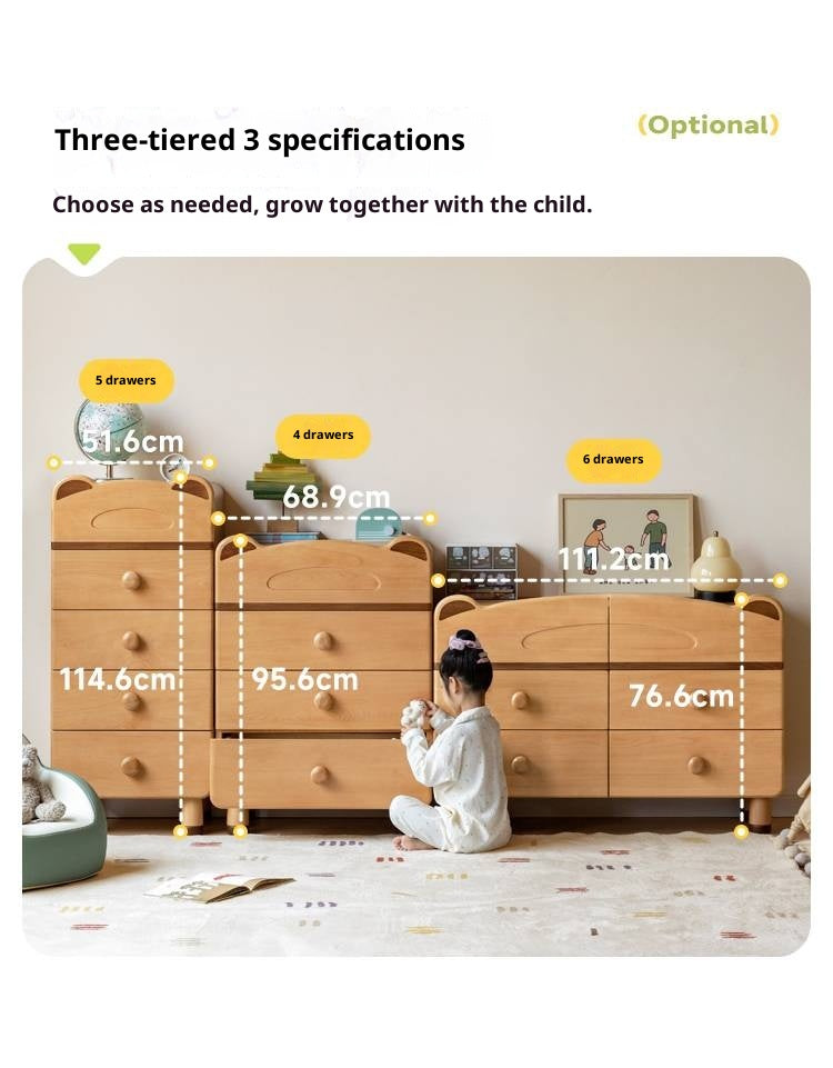 Beech Solid Wood Childrens Drawer