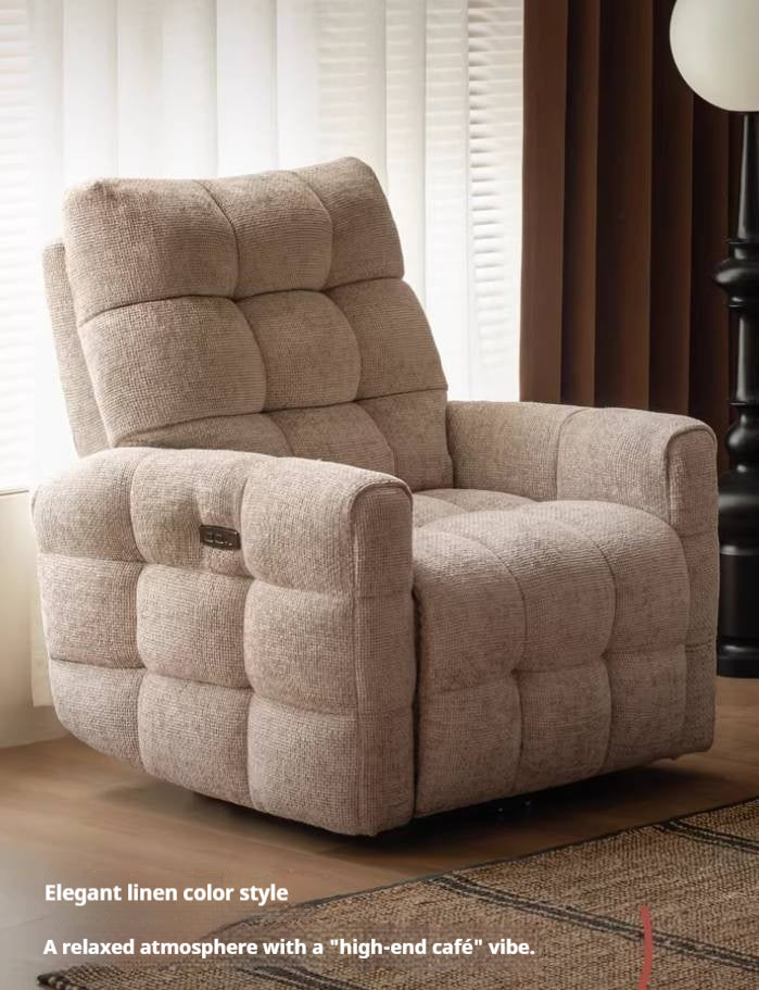 French Modern Recliner Accent Chair in Fabric