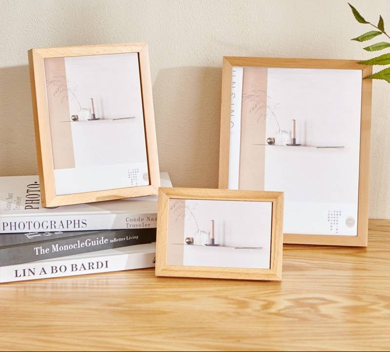 Beech, Black Walnut Solid Wood Nordic Freeze Frame Photo