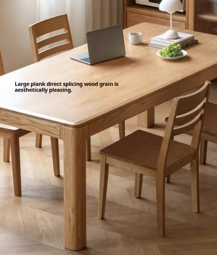 Oak, Red Oak Solid Wood Rectangular Dining Table