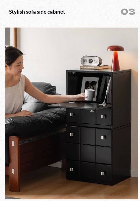 Solid RubberWood Retro Style Side Cabinets