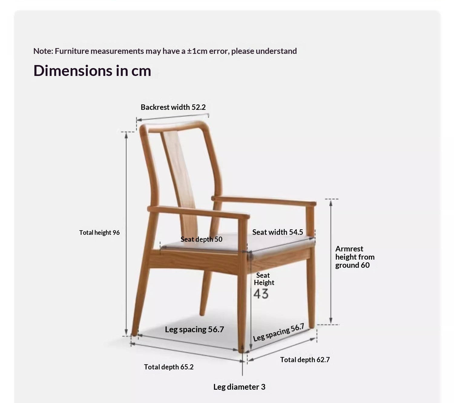 Oak Solid Wood Backrest Soft Chair