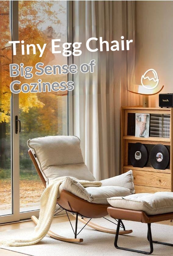 Fabric Rocking Lounge Chair with Soft Cushioned Seat - Best Seller