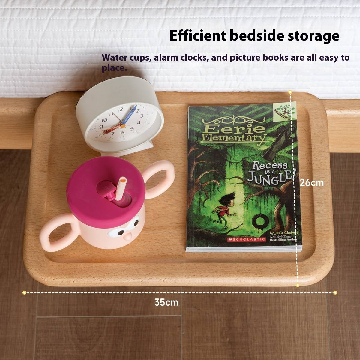 Beech Solid Wood Children's Creative Bedside Storage Rack