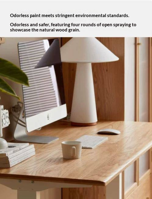 Black Walnut, Oak Solid Wood Standing Desk, Sit-Stand Electric Lift Table