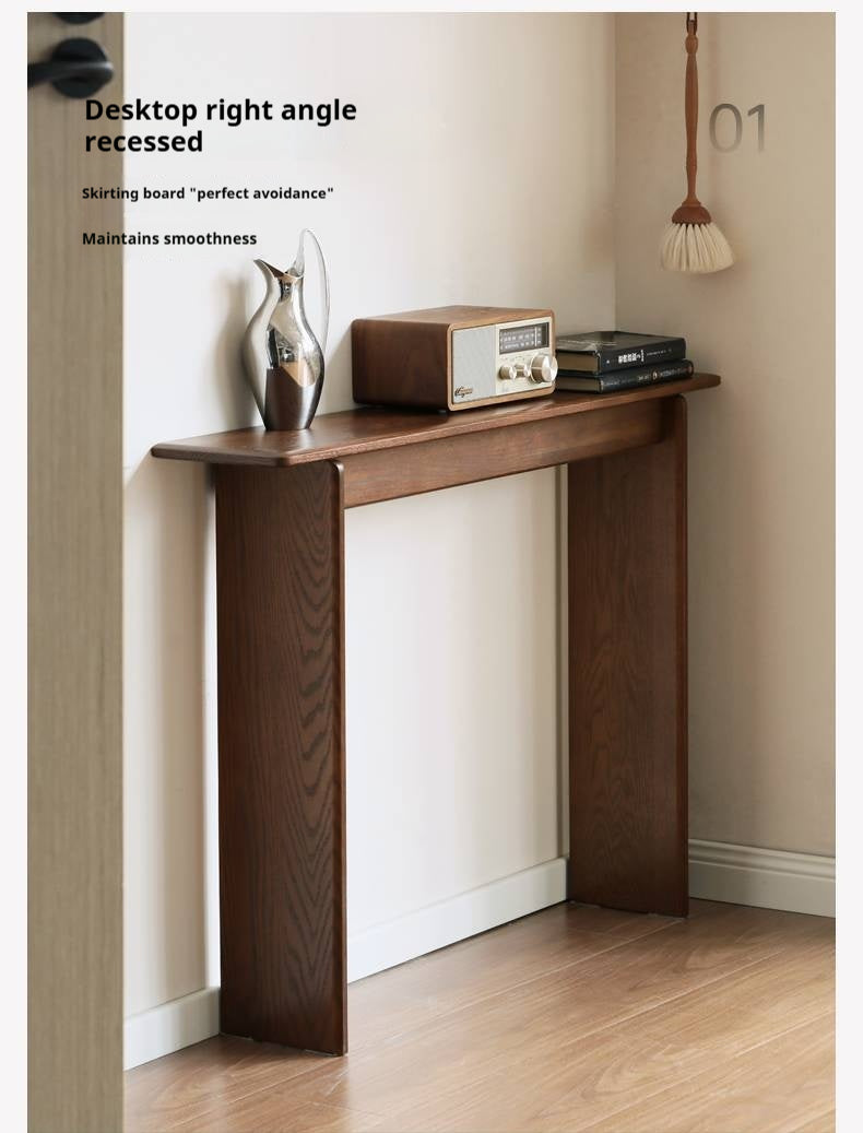 Oak Solid Wood Extra Narrow Entrance Table