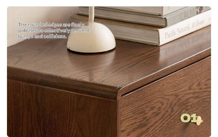 Oak, Solid Rubberwood, Beech Solid Wood TV Stand Glass Sliding Door