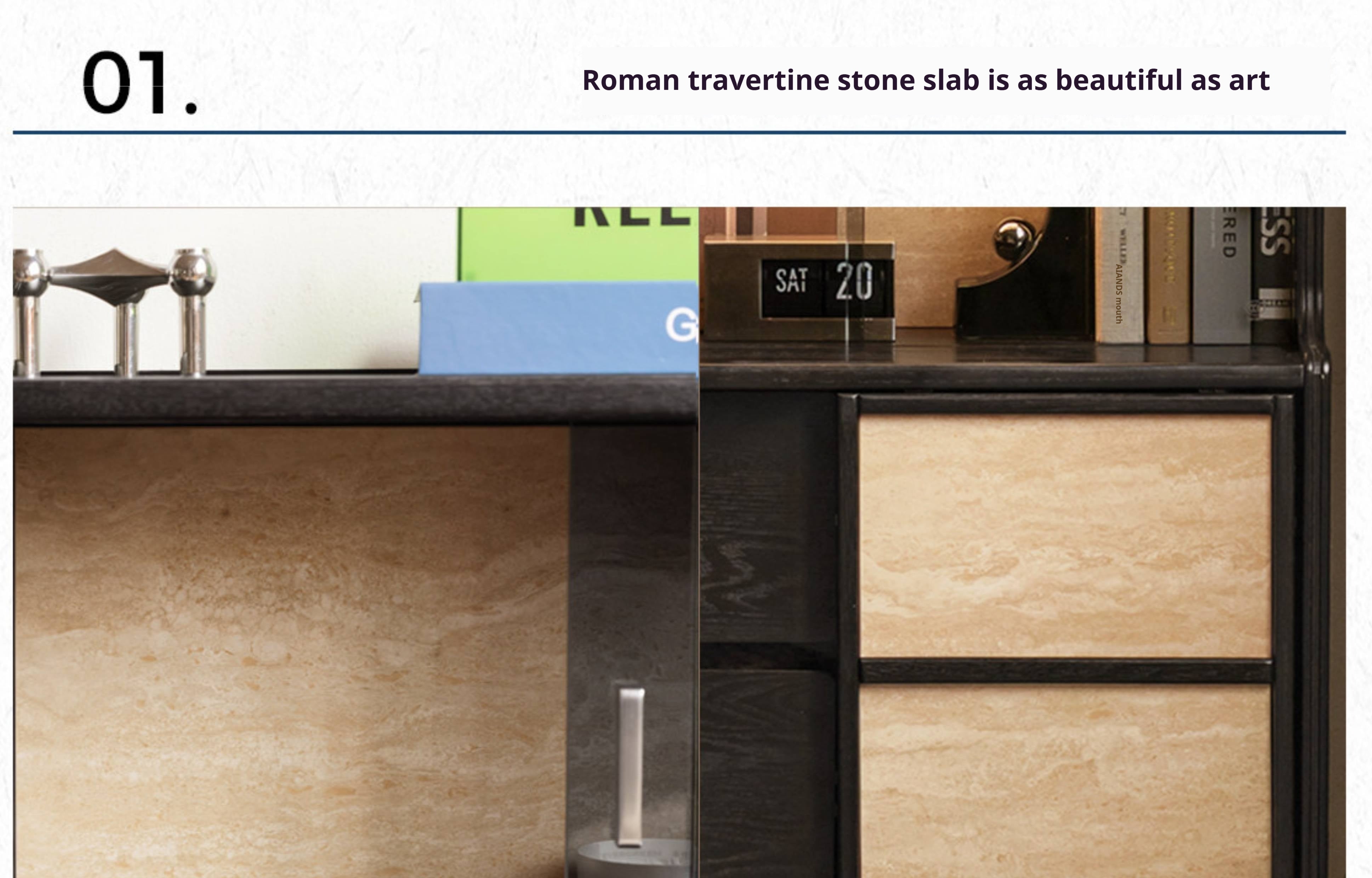 Oak Solid Wood Bauhaus Style Bar Cabinet with Sliding Doors