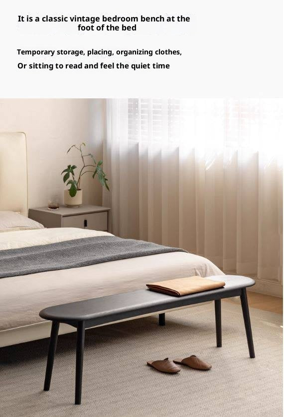 Oak Solid Wood Long Vintage Bench