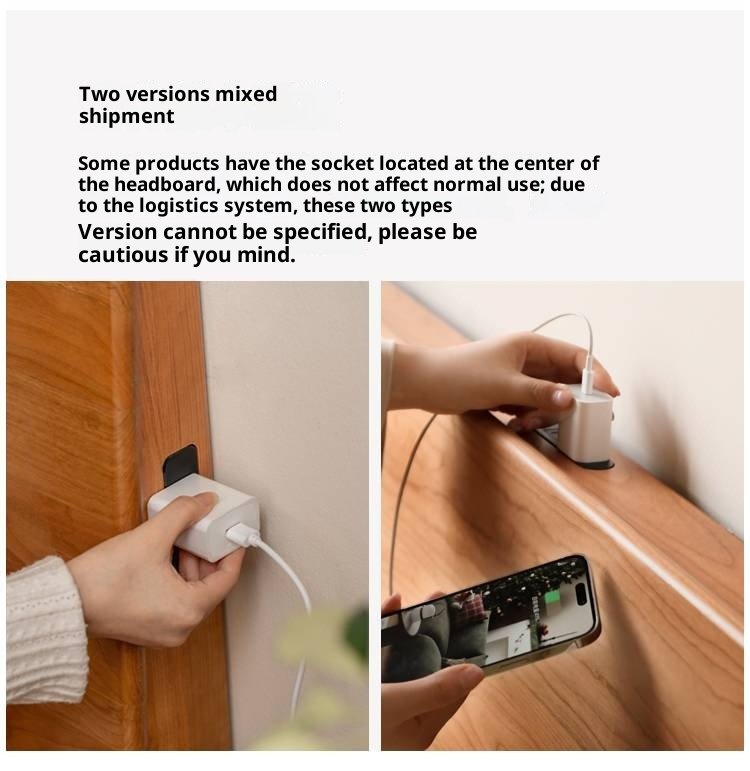 Cherry Solid Wood with Light Floating Bed Retro Simple