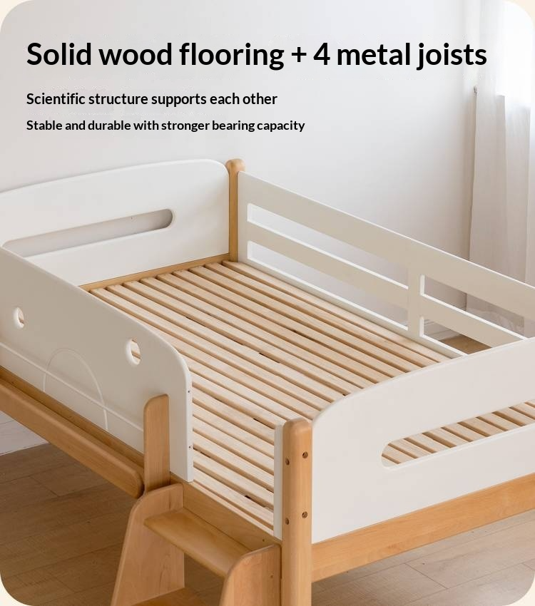 Beech Solid Wood Children's Multifunctional Storage Loft Bed