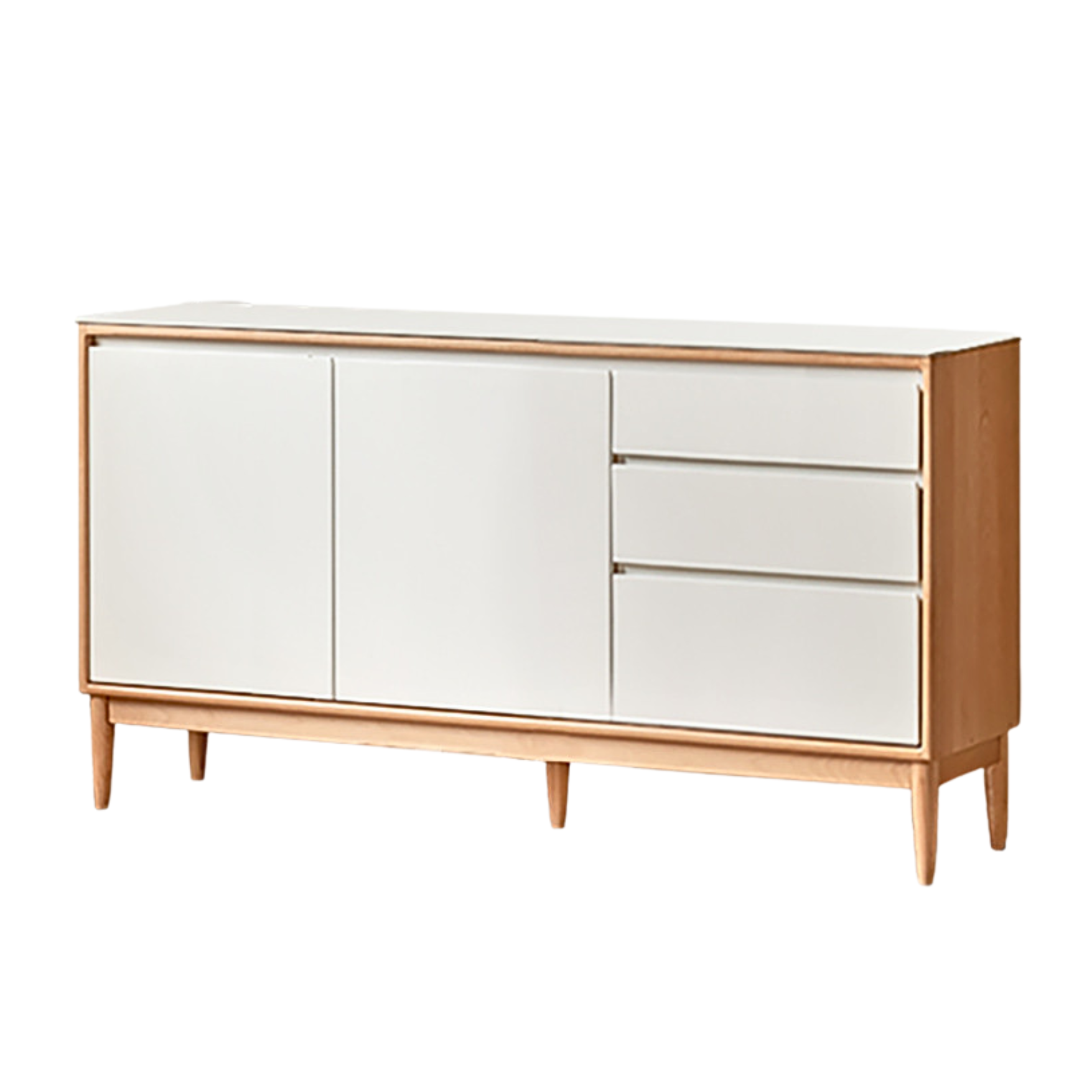 Beech solid wood against the wall dining sideboard,