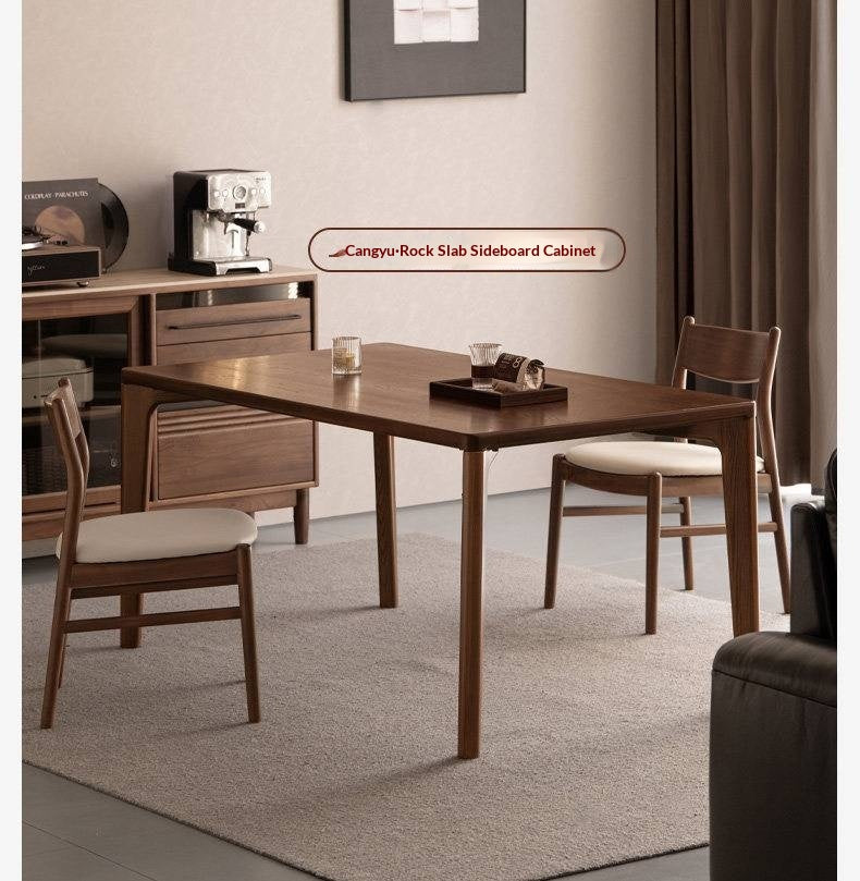 Ash Solid Wood Modern Minimalist Dining Table