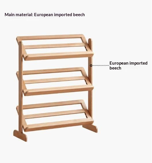Beech Solid Wood Multi Layer Ultra Thin Shoe Racks