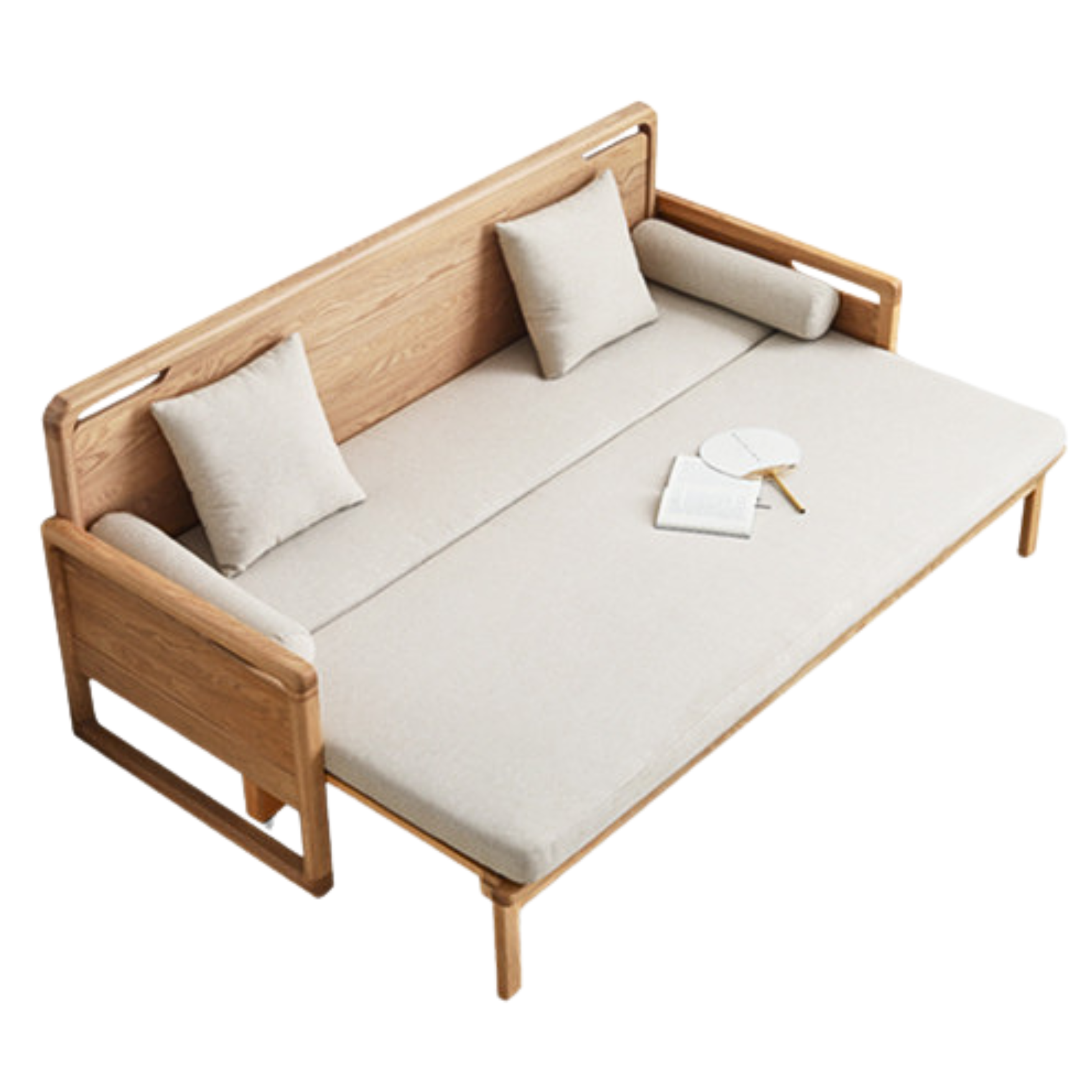 Ash solid wood sofa bed: