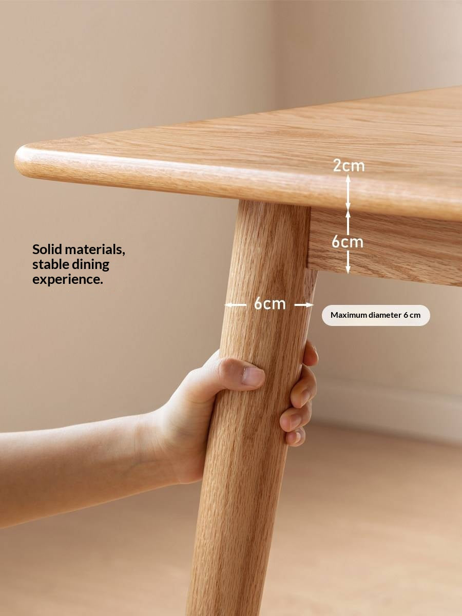 Oak Solid Wood Modern Dining Table