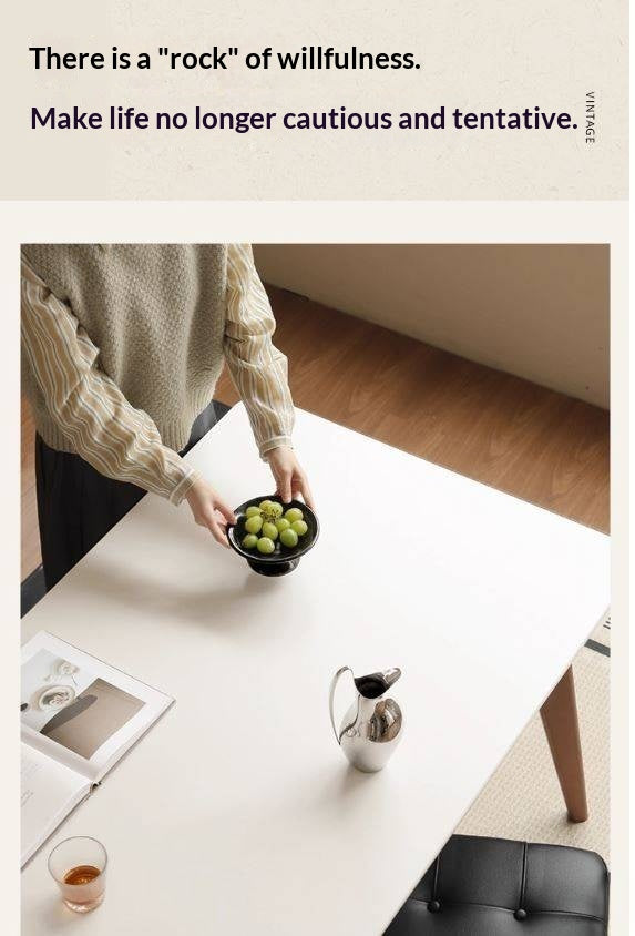 Tulipwood Solid Wood Retro Style Dining Table